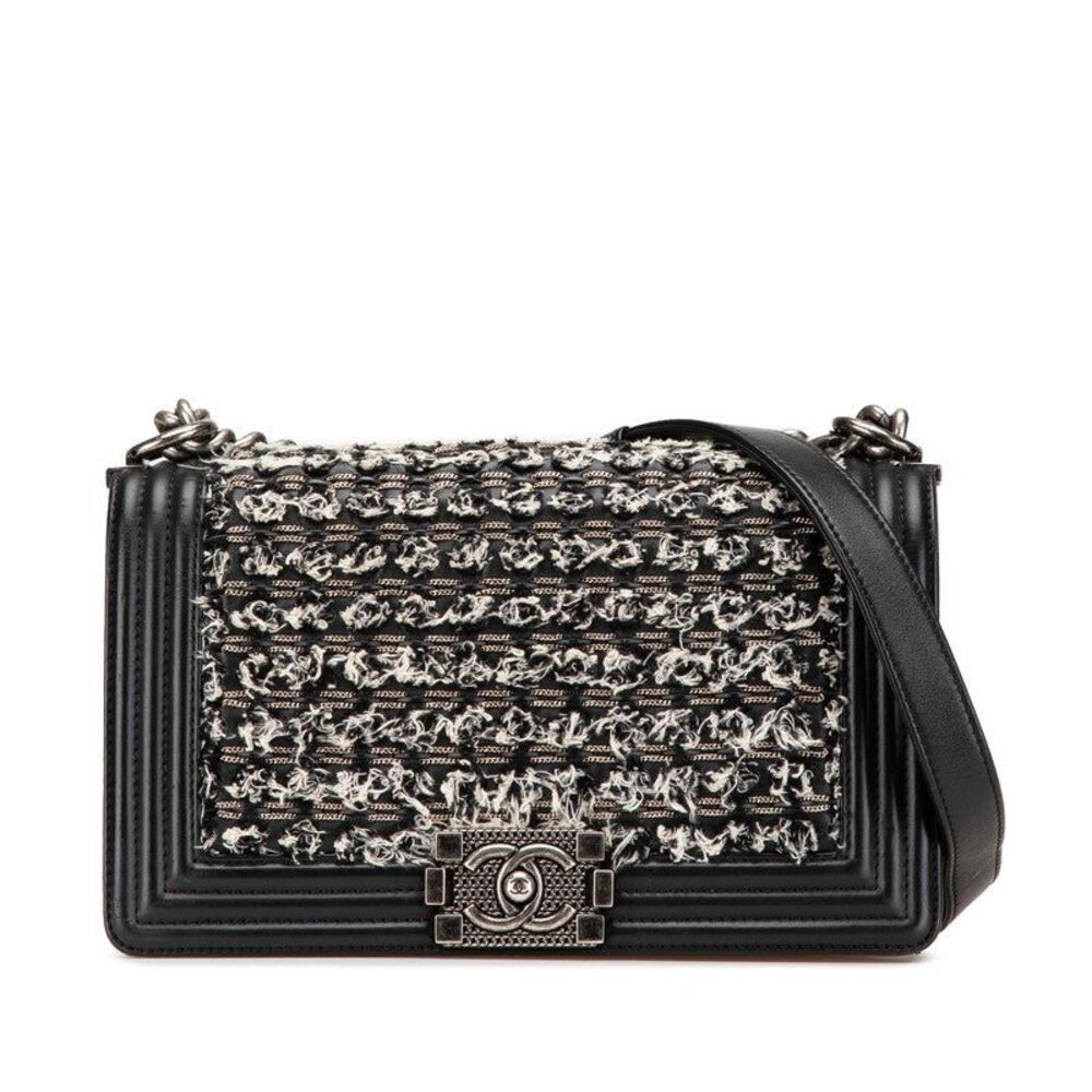 Chanel Boy Chanel 25 Leather Tweed Shoulder Bag